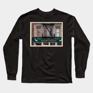 Russ & Daughters Appetizers in the Lower East Side - Kodachrome Postcard Long Sleeve T-Shirt